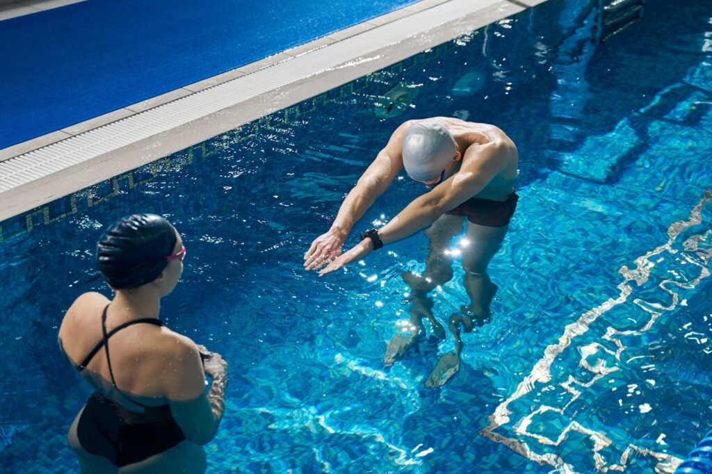Private coaching for adults swimming lessons